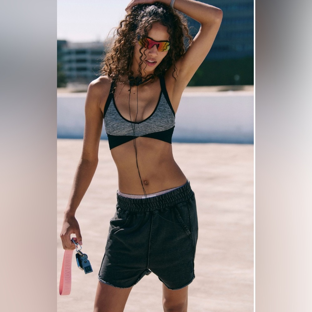 FP Movement by Free People Black/Dark Gray Athletic Shorts